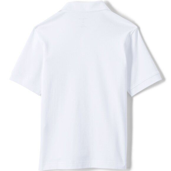 Lands End Kids White Short Sleeve Polo Shirt for Boys or Girls Size L XL 14 - 16 - Picture 2 of 5